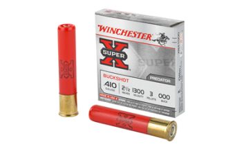 Winchester Ammunition, Super-X, 410 Gauge, 2.5", 000 Buckshot, 3 Pellets,5 Round Box