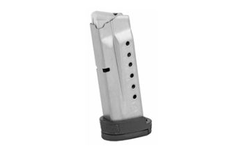Smith & Wesson, Magazine, 9MM, 8 Rounds, Fits M&P SHIELD, with Finger Rest, Stainless