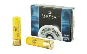 Federal, PowerShok, 20 Gauge, 2.75", 3 Buck, Max Dram, Buckshot, 20 Pellets,5 Round Box