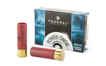 Federal, PowerShok, 12 Gauge, 3", Mag Dram, 1.25oz, Rifled Slug, Hollow Point,5 Round Box