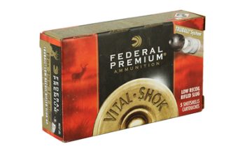 Federal, Premium, Vital-Shok, 12 Gauge, 2.75", 1oz, TruBall, Low Recoil, 5 Round Box