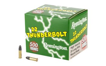 Remington, Thunderbolt, 22LR, 40 Grain, Round Nose Hi-Velocity, 500 Rounds