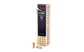 CCI Ammunition, High Velocity, 22S, 29 Grain, Gilded Lead Roundnose, 100 Round Box