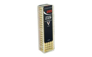 CCI Ammunition, Mini Mag, 22LR, 36 Grain, Gilded Lead Hollow Point, 100 Round Box