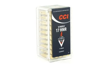 CCI Ammunition, V-Max, 17HMR, 17 Grain, Poly Tip, 50 Round Box