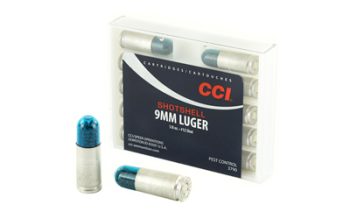 CCI Ammunition, Shotshell, 9MM, 53 Grain, Shotshell, #12 Shot Size, 10 Round Box