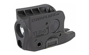 Streamlight, TLR-6, Tac Light with Laser, Fits Glock 42/43, Black, C4 LED, 100 Lumens, Red Laser, 2x CR1/3 N Lithium Batteries
