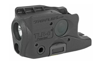 Streamlight, TLR-6, Tac Light w/laser, Fits Glock 26/27, White LED and Red Laser, 100 Lumens, Includes 2 CR 1/3N Lithium Batteries, Black Finish