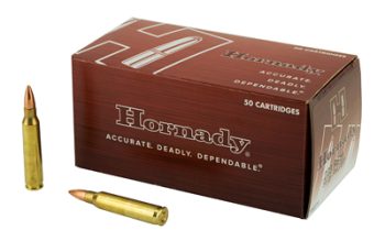 Hornady, Custom, 223REM, 55 Grain, Full Metal Jacket, 50 Round Box
