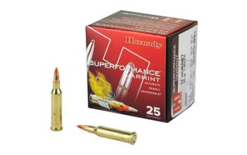 Hornady, Superformance, 17 Hornet, 20 Grain, V-Max, 25 Round Box