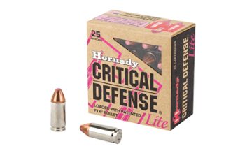 Hornady, Critical Defense Lite, 9MM, 100 Grain, Flex Tip, 25 Round Box