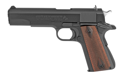 Colt's Manufacturing, Series 70, 1911, Full Size, 45ACP, 5" Barrel, Steel Frame, Blue Finish, Rosewood Grips, Fixed Sights, 7Rd, Original Roll marks, 1 Magazine