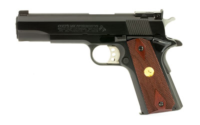 Colt's Manufacturing, Gold Cup National Match, 1911, Semi-automatic, Metal Frame Pistol, Full Size, 45ACP, 5" Barrel, Steel, Blued Finish, Colt Champion Bomar Style Sights, 7 Rounds, 1 Magazine, 3-Hole Aluminum Trigger