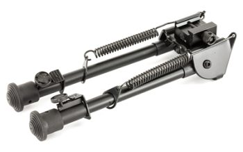 Leapers, Inc. - UTG, Tactical Op Bipod, Fits Picatinny Rail or Swivel Stud, 8.3" - 12.7", Tactical/Sniper Profile with Adjustable Height, Black