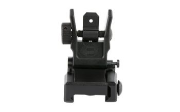Leapers, Inc. - UTG, Sight, Flip-Up Rear Sight, Low Profile, Fits Picatinny, with Dual Aiming Aperture, Black Finish