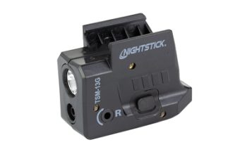 Nightstick, TSM-13G, Subcompact Tactical Weapon-Mounted Light w/Green Laser, Fits Sig Sauer P365, 150 Lumens, 2,700 Candela, Black, .75 Hours of Runtime, IP-X4 Water-Resistant, Rechargeable Battery