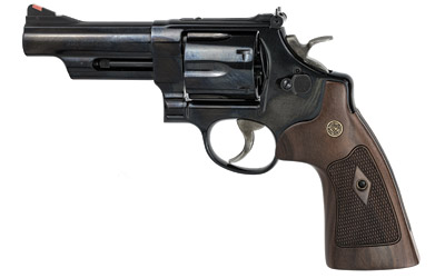 Smith & Wesson, Model 29, Classic, Double/Single Action, Metal Frame Revolver, N-Frame, 44 Magnum, 4" Barrel, Carbon Steel, Blued Finish, Wood Grips, Adjustable Sights, 6 Rounds