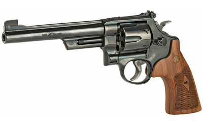 Smith & Wesson, Model 27, Classic, Double/Single Action, Metal Frame Revolver, N-Frame, 357 Magnum, 6.5" Barrel, Carbon Steel, Blued Finish, Adjustable Sights, Walnut Grips, 6 Rounds