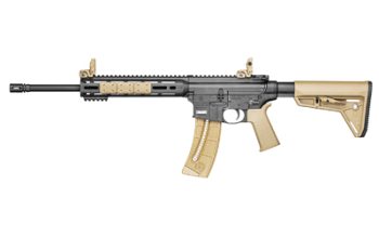 Smith & Wesson, M&P15-22 Sport MOE, Semi-automatic, AR, 22LR, 16.5" Threaded Barrel, Flat Dark Earth MOE-SL Grip, Stock and Rail Panels, 25Rd, Flip Up Front and Rear Sights