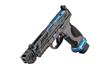 Smith & Wesson, M&P M2.0 Metal HD Spec Series V, Striker Fired, Semi-automatic, Steel Framed Pistol, Full Size, 9MM, 4.875" Threaded Barrel with Strike Industries Compensator, Steel Magwell, Optics Ready, Armornite Finish, Gray, Blue PVD Finish on Ma