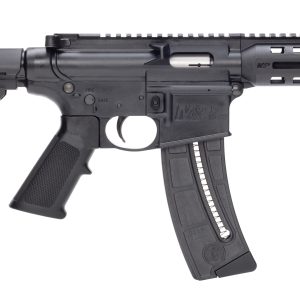Smith & Wesson M&P 15-22 Pistol, Semi-automatic, AR, 22LR, 8"Barrel, Matte Black Finish, SB Tactical SBA3 Brace, Polymer Receiver, MLOK Handguard, 1 Mag, 25Rd 13321