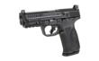 Smith & Wesson, M&P M2.0, Striker Fired, Semi-automatic, Polymer Frame Pistol, Full Size, 9MM, 4.25" Barrel, Armornite Finish, Black, Optic Height Sights, Optics Ready, Thumb Safety, Flat Face Trigger with Integrated Trigger Safety, 17 Rounds, 2 Maga