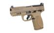 Smith & Wesson, M&P M2.0, Striker Fired, Semi-automatic, Polymer Frame Pistol, Compact, 9MM, 4" Barrel, Armornite Finish, Flat Dark Earth, Optic Height Sights, Optics Ready, Thumb Safety, Flat Face Trigger with Integrated Trigger Safety, 15 Rounds, 2