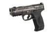 Smith & Wesson, M&P M2.0 Metal, Striker Fired, Semi-automatic, Aluminum Framed Pistol, Full Size, 9MM, 4.22" Ported Barrel, Armornite Finish, Gray, Front Night Sight, Blacked Out Rear Sight, No Manual Safety, Interchangeable Grip Inserts, Optic Ready