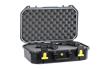 Plano, All Weather 2, 2 Pistol Case, 18"x10"x5", Pluck to Fit Foam, Black and Yellow