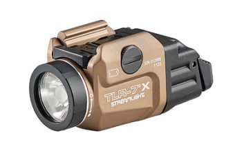 Streamlight, TLR-7X, 500 Lumens, 1 Hour Runtime, Dual Fuel, Matte Finish, Flat Dark Earth, Includes High and Low Switch, (1) SL-B9 Rechargeable Battery, USB Charging Cable