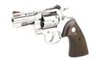 Colt's Manufacturing, Python, Double/Single Action, Steel Frame Revolver, 357 Magnum, 3" Barrel, Stainless Steel Finish, Silver, Walnut Target Grips, Blade Front/Adjustable Rear Sights, 6 Rounds