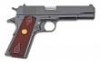 Colt's Manufacturing, Government, 1911, Semi-automatic, Metal Frame Pistol, Full Size, 45ACP, 5" Barrel, Steel, Royal Blue, Wood Grips, White Dot Sights, 7 Rounds, 1 Magazine