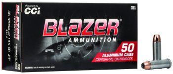 CCI 3514 Blazer Handgun 38Special +P 125gr Jacketed Hollow Point 50 Per Box