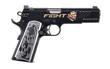 Auto Ordnance, 1911, Trump Fight, Semi-automatic, Metal Frame Pistol, Full Size, 45ACP, 5" Barrel, Cerakote Finish, Black, Trump Fight Graphics, Aluminum Grips, 3-Dot Sights, 7 Rounds, 1 Magazine