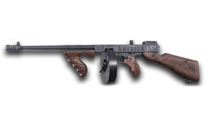 Auto Ordnance, 1927A-1 Deluxe, Trump Saves America, Semi-automatic Rifle, 45 ACP, 16.5" Barrel, Cerakote Finish, Sniper Gray, Walnut Stock, President Trump Engravings, 1 (50 Round), 1 (25 Round) Magazine