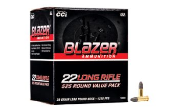 Blazer Ammunition, Blazer, 22LR, 38 Grain, Lead Round Nose, 525 Round Box