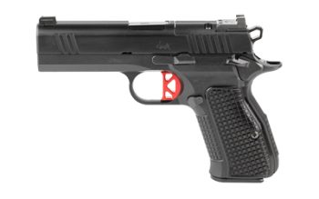 Dan Wesson, DWX Compact, Single Action Only, Semi-Automatic, Metal Frame Pistol, Compact, 9MM, 4" Match Grade Barrel, DLC Finish, Black, Aluminum Grips, Optics Ready Slide, Manual Safety, Front Tritium Night Sight, Blacked Out Rear Fixed Rear Sight,