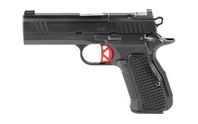 Dan Wesson, DWX Compact, Single Action Only, Semi-Automatic, Metal Frame Pistol, Compact, 9MM, 4" Match Grade Barrel, DLC Finish, Black, Aluminum Grips, Optics Ready Slide, Manual Safety, Front Tritium Night Sight, Blacked Out Rear Fixed Rear Sight,