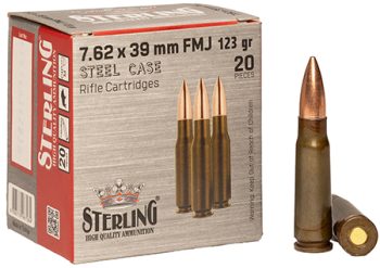 7.62X39MM 123GR FMJ STEEL 20RD