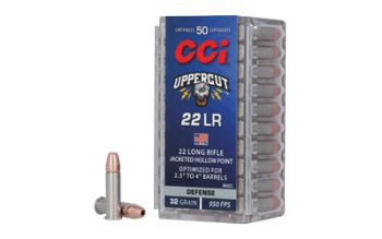 CCI Ammunition, Uppercut, 22 Long Rifle, 32 Grain, Copper Plated Hollow Point, 50 Round Box