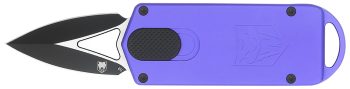 CobraTec Knives CTASPPUR ASP 1.94" OTF Dagger Plain D2 Steel Blade, 3.31" Purple Aluminum Handle