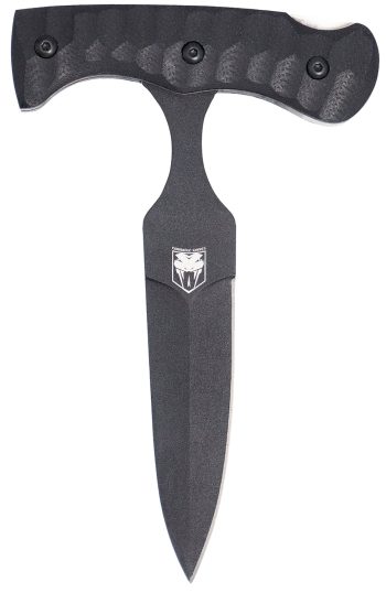 CobraTec Knives FG10PD Folding Push Dagger 2.88" Folding Dagger Plain Black D2 Steel Blade, 4.06" Black Textured G10 Scales Handle