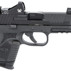 FN 66100802 509CT w/Optic 9mm Luger 12+1/24+1 4.32" Black Steel Threaded Barrel, Black PVD Optic Cut/Serrated Steel Slide & Polymer Frame w/Picatinny Rail, Vortex Viper Red Dot, Ambidextrous