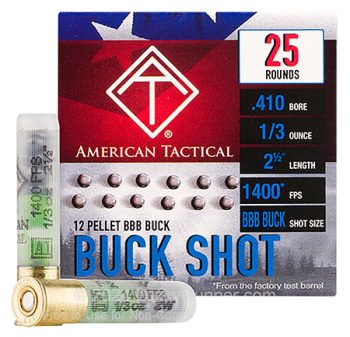 410GA BB BUCK 12 PELLETS 25RD BOX