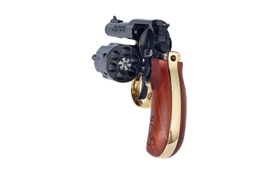 Henry Repeating Arms, Big Boy Revolver, DA/SA, 357 Magnum/38 Special, 4" Round Barrel, Polished Blue Steel, American Walnut Birdshead Grips, Fixed Notch Rear Sight, Screw On Post Front Sight, Transfer Bar Safety, 6 Rounds, Includes High/Medium/Low In