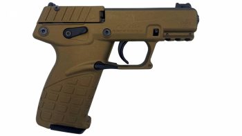 Kel-Tec, P17, Single Action, Semi-automatic, Polymer Frame Pistol, Compact, 22LR, 3.8" Barrel, Threaded Barrel, Burnt Bronze, Fiber Optic Front Sight, 16 Rounds, 3 Magazines