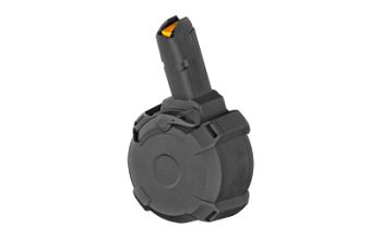 Magpul Industries, Magazine, PMAG D-50 GL9-PCC, 9MM, 50 Round Drum, Fits Glock Pattern Pistol Caliber Carbines, Black, Does Not Fit Glock OEM Pistols