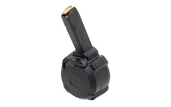 Magpul Industries, PMAG D-50, 9MM, 50 Rounds, Drum, Fits Double Stack 9MM Glocks, Black