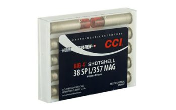 CCI Ammunition, Shotshell, 357MAG/38 Special, 84 Grain, Shotshell, #4 Shot Size, 10 Round Box