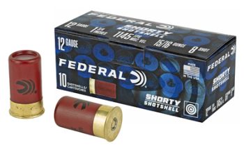 Federal, Shorty Shotshell, 12 Gauge 1.75", #8 Shot, 10Rd Box, 100Rd Case